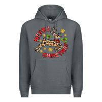 Rock merry christmas deer Premium Hoodie - MaliasSmallBusiness