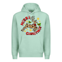 Seafoam merry christmas deer Premium Hoodie - MaliasSmallBusiness