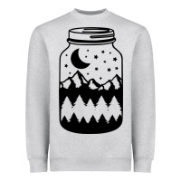 Heather Grey View jar Heavyweight Sweatshirt - Unal Design