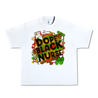 White dope black nurse Urban Heavy Tee - Zillion Design Studio
