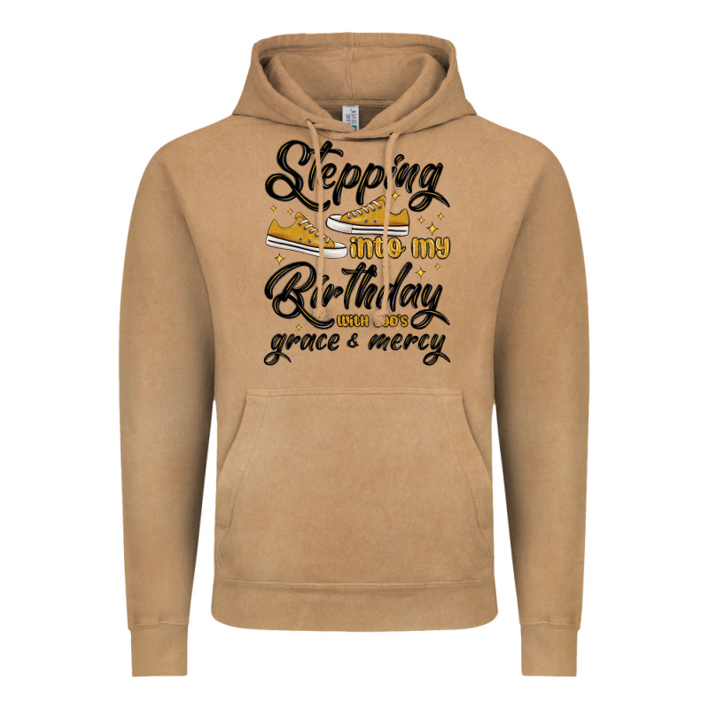 Stepping Into My Birthday With God S Grace And Mer Vintage Hoodie by MaliasSmallBusiness | Teevron
