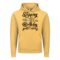 Vintage Mustard stepping into my birthday with god s grace and mer Vintage Hoodie - MaliasSmallBusiness