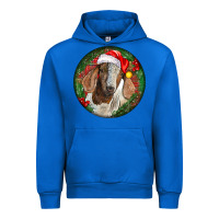 Cobalt Boer Goat Christmas Urban Hoodie - LillyAllenDesigns