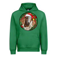 Emerald Boer Goat Christmas Urban Hoodie - LillyAllenDesigns