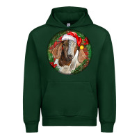 Forest Green Boer Goat Christmas Urban Hoodie - LillyAllenDesigns