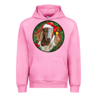 Fuchsia Pink Boer Goat Christmas Urban Hoodie - LillyAllenDesigns