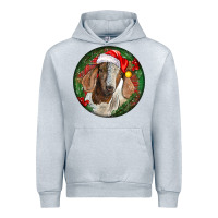 Heather Grey Boer Goat Christmas Urban Hoodie - LillyAllenDesigns