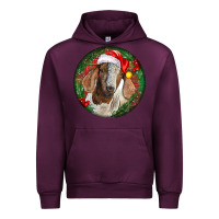 Mauve Wine Boer Goat Christmas Urban Hoodie - LillyAllenDesigns