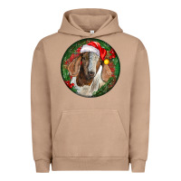 Pigment Burro Boer Goat Christmas Urban Hoodie - LillyAllenDesigns