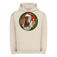 Pigment French Oak Boer Goat Christmas Urban Hoodie - LillyAllenDesigns