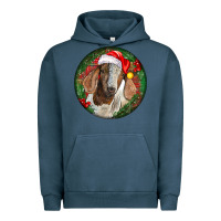 Pigment Midnight Navy Boer Goat Christmas Urban Hoodie - LillyAllenDesigns