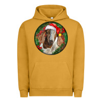 Pigment Peanut Butter Boer Goat Christmas Urban Hoodie - LillyAllenDesigns