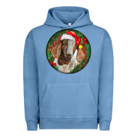 Pigment Pebble Blue Boer Goat Christmas Urban Hoodie - LillyAllenDesigns