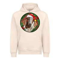 Sandshell Boer Goat Christmas Urban Hoodie - LillyAllenDesigns