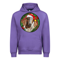 Tulip Boer Goat Christmas Urban Hoodie - LillyAllenDesigns