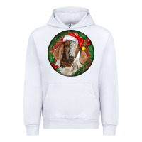 White Boer Goat Christmas Urban Hoodie - LillyAllenDesigns