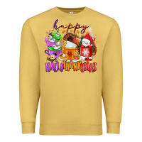 Antique Gold Happy Hallothanksmas coffee cups Premium Sweatshirt - NancyCooperArtShop