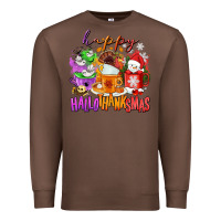 Chestnut Happy Hallothanksmas coffee cups Premium Sweatshirt - NancyCooperArtShop