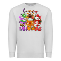 Dove Grey Happy Hallothanksmas coffee cups Premium Sweatshirt - NancyCooperArtShop