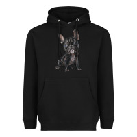 Black french bulldog Heavyweight Hoodie - BarkalooDesign