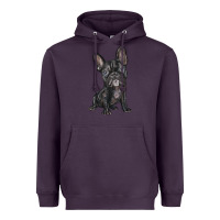 Plum french bulldog Heavyweight Hoodie - BarkalooDesign
