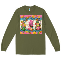 Army Green Easter Gnomies Tumbler Easter Day Long Sleeve Tee - Neo Western