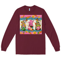 Burgundy Easter Gnomies Tumbler Easter Day Long Sleeve Tee - Neo Western