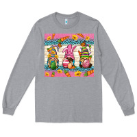 Heather Grey Easter Gnomies Tumbler Easter Day Long Sleeve Tee - Neo Western