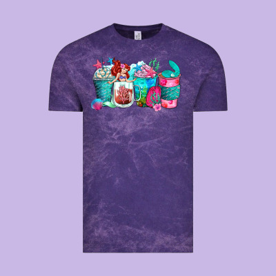 Mermaid Coffee Cups Vintage Tee Designed By Zillion Design Studio
