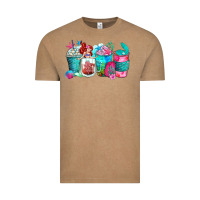 Vintage Coffee mermaid coffee cups Vintage Tee - Zillion Design Studio