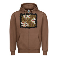 Chestnut christmas mistletoe background Zipper Hoodie - BundleAndBundleShop