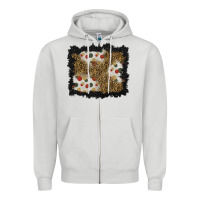 Dove Grey christmas mistletoe background Zipper Hoodie - BundleAndBundleShop