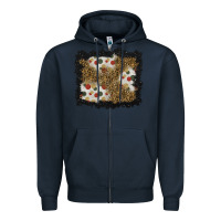 Navy christmas mistletoe background Zipper Hoodie - BundleAndBundleShop