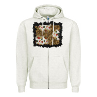 Oatmeal Heather christmas mistletoe background Zipper Hoodie - BundleAndBundleShop