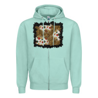 Seafoam christmas mistletoe background Zipper Hoodie - BundleAndBundleShop