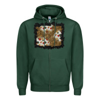 Sports Green christmas mistletoe background Zipper Hoodie - BundleAndBundleShop