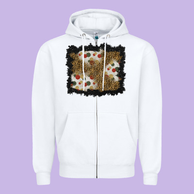 Christmas Mistletoe Background Zipper Hoodie Designed By Bundleandbundleshop