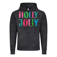 Vintage Black holly jolly Vintage Hoodie - MaliasSmallBusiness