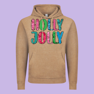 Vintage Hoodie holly jolly