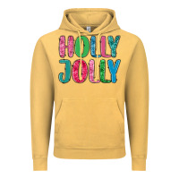 Vintage Mustard holly jolly Vintage Hoodie - MaliasSmallBusiness