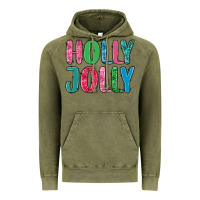 Vintage Olive holly jolly Vintage Hoodie - MaliasSmallBusiness