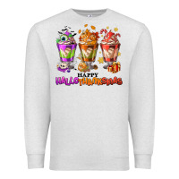 Oatmeal Heather Happy Hallothanksmas coffee cups Premium Sweatshirt - NancyCooperArtShop