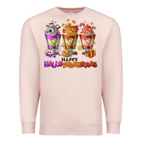 Pale Pink Happy Hallothanksmas coffee cups Premium Sweatshirt - NancyCooperArtShop