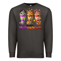 Smoke Happy Hallothanksmas coffee cups Premium Sweatshirt - NancyCooperArtShop
