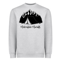 Heather Grey Adventure Camping Heavyweight Sweatshirt - Unal Design