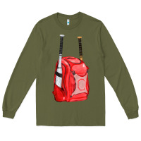 Army Green red bat backpack fa element Long Sleeve Tee - FaDigitalArtStudio