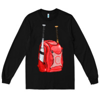 Black red bat backpack fa element Long Sleeve Tee - FaDigitalArtStudio