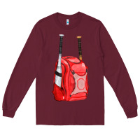 Burgundy red bat backpack fa element Long Sleeve Tee - FaDigitalArtStudio