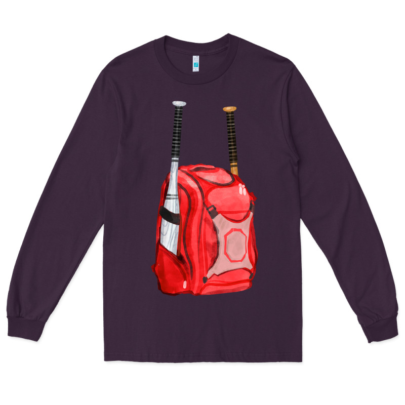 Red Bat Backpack Fa Element Long Sleeve Tee by FaDigitalArtStudio | Teevron