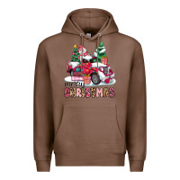 Chestnut pink merry christmas Premium Hoodie - MaliasSmallBusiness